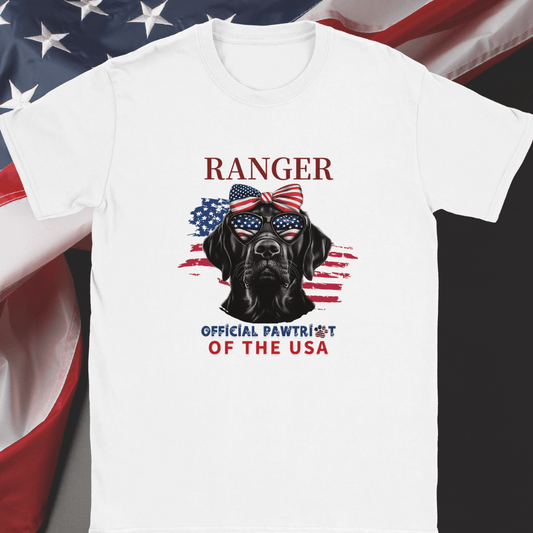 Official Pawtriot of the USA – Personalized Dog T-Shirt