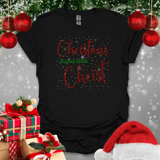 Christmas Begins With Christ Unisex T-shirt