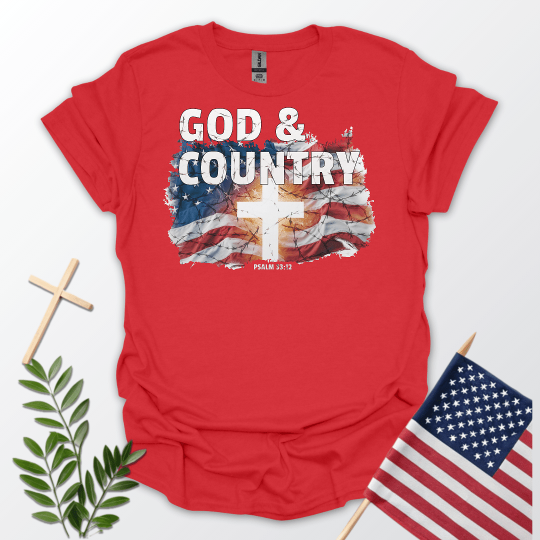 God & Country T-Shirt - Inspired by Psalm 33:12