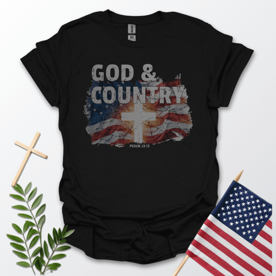 God & Country T-Shirt - Inspired by Psalm 33:12