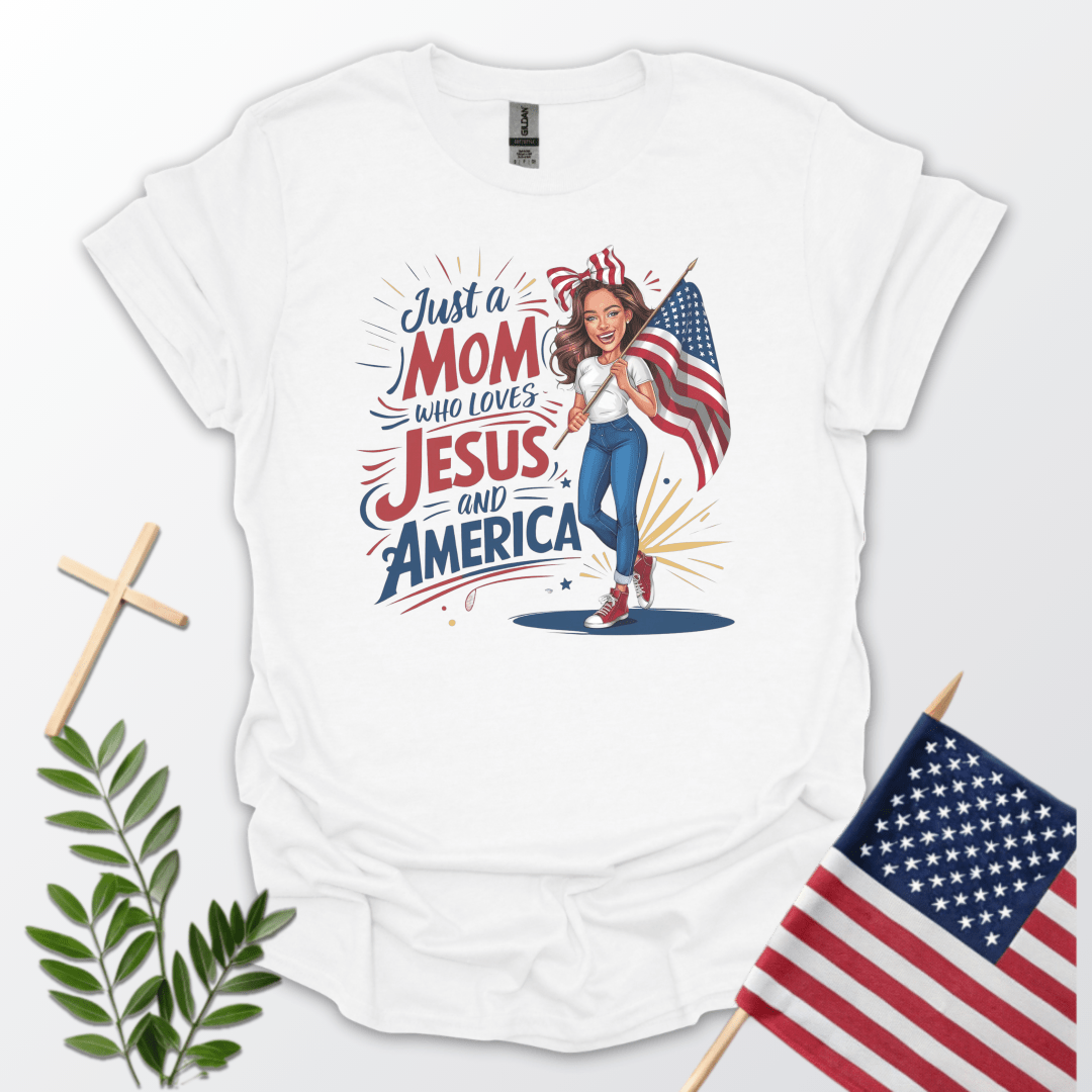Just a Mom Who Loves Jesus and America Brunette