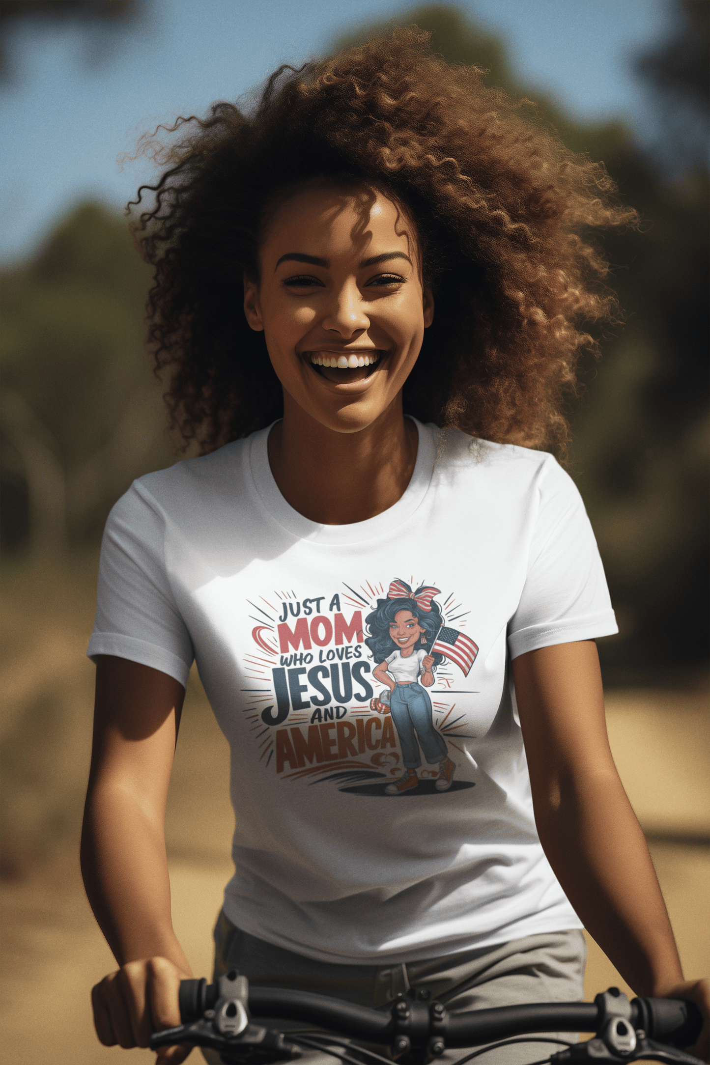 Just A Mom Who Loves Jesus and America-Black