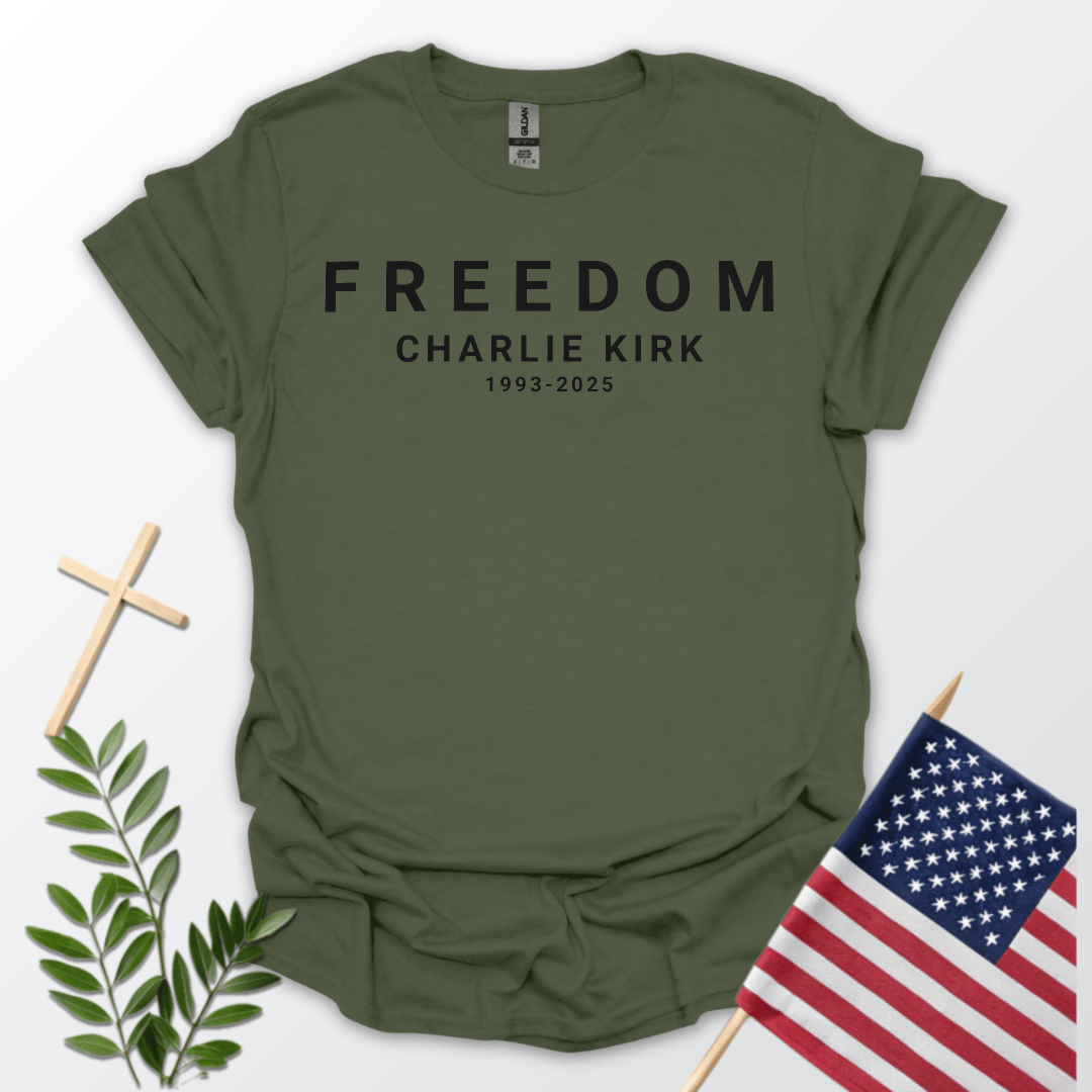Freedom – Charlie Kirk Tribute Tee (1993–2025)