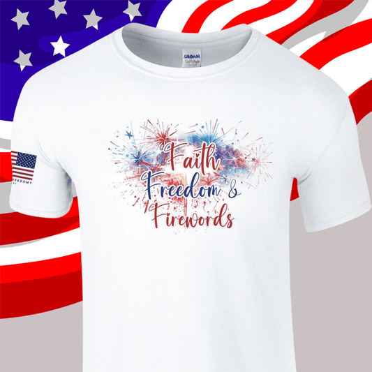 Faith Freedom and Fireworks - Unisex Tee