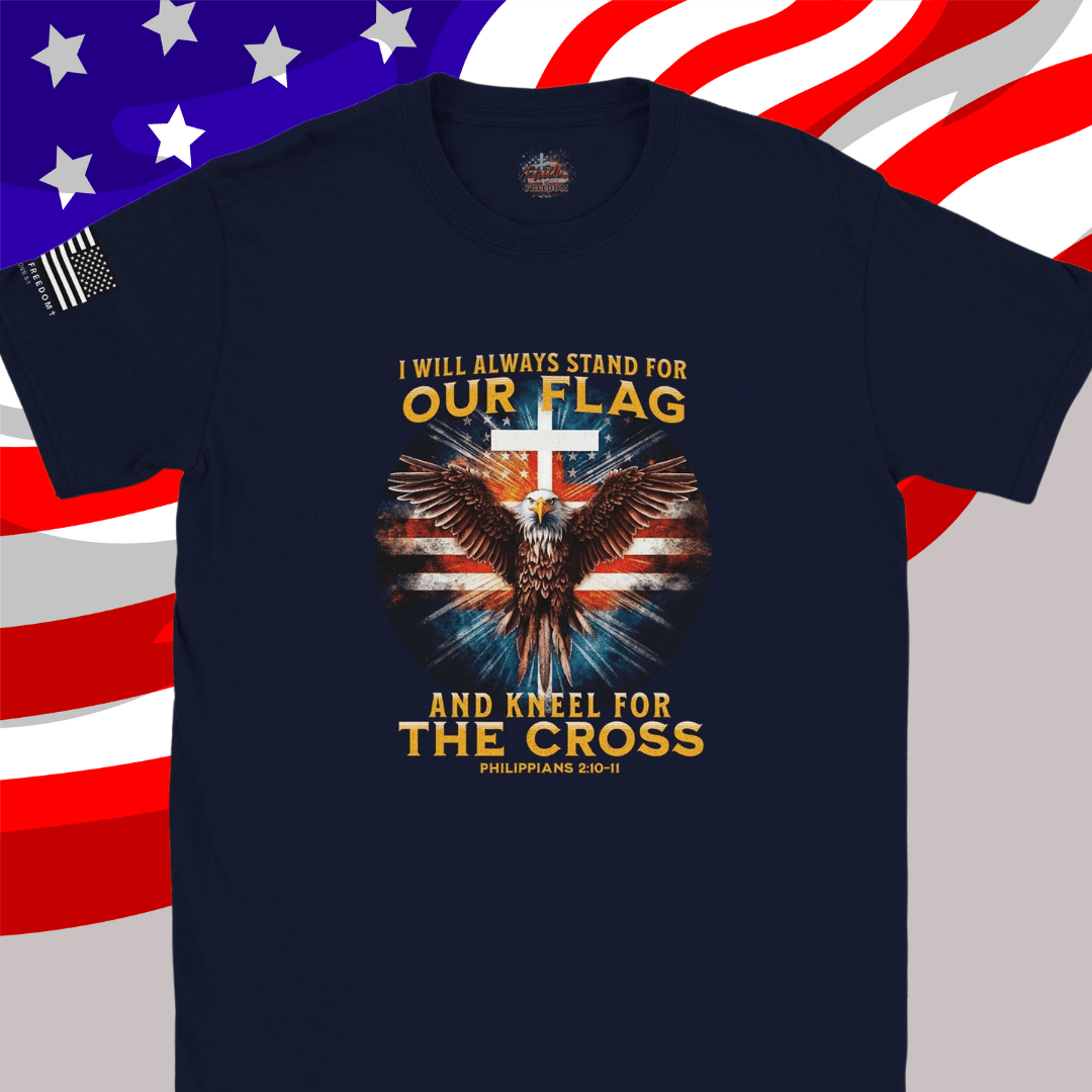 Stand For Our Flag, Kneel For The Cross Unisex T-shirt