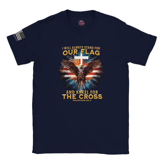 Stand For Our Flag, Kneel For The Cross Unisex T-shirt