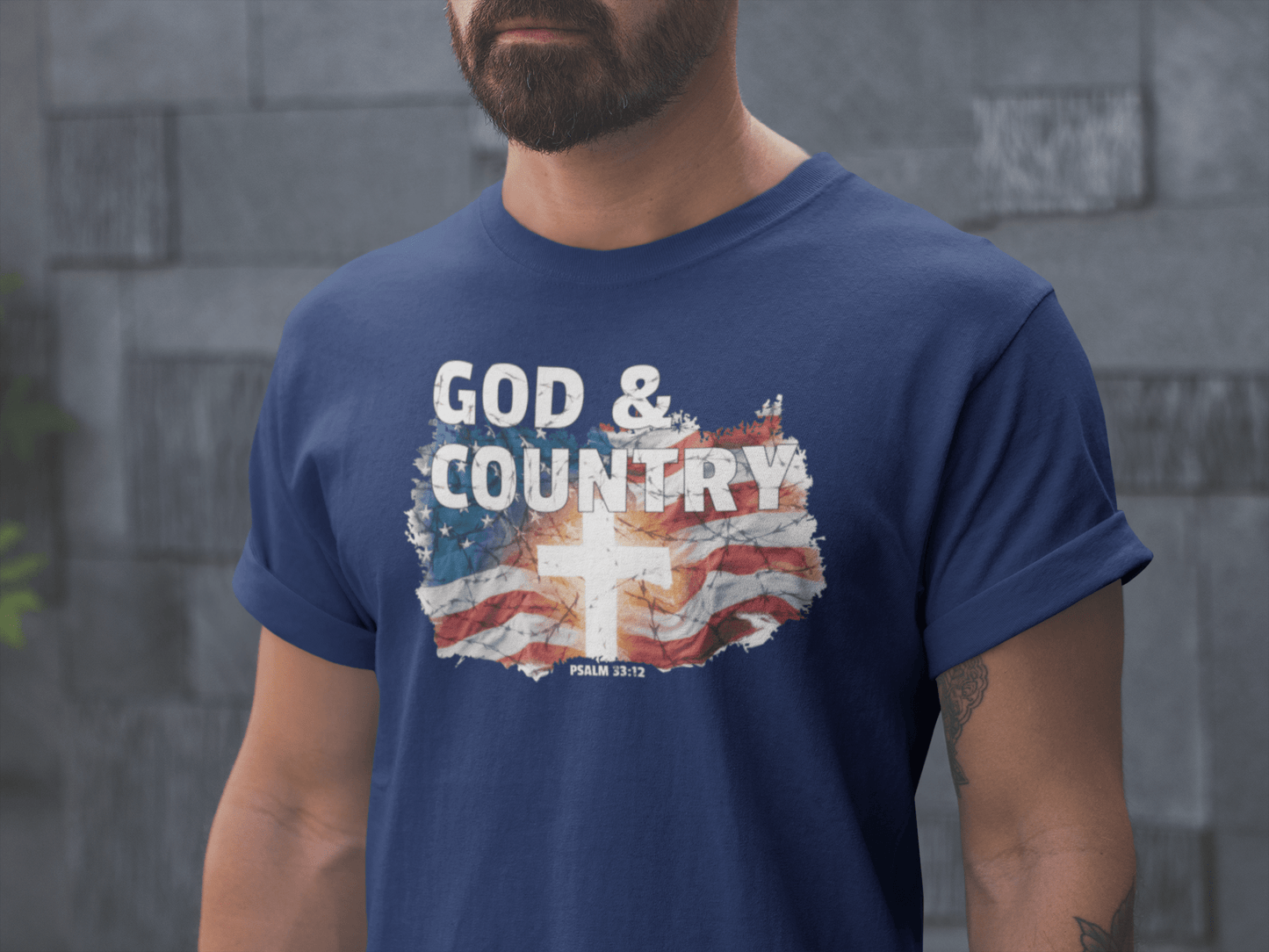 God & Country T-Shirt - Inspired by Psalm 33:12