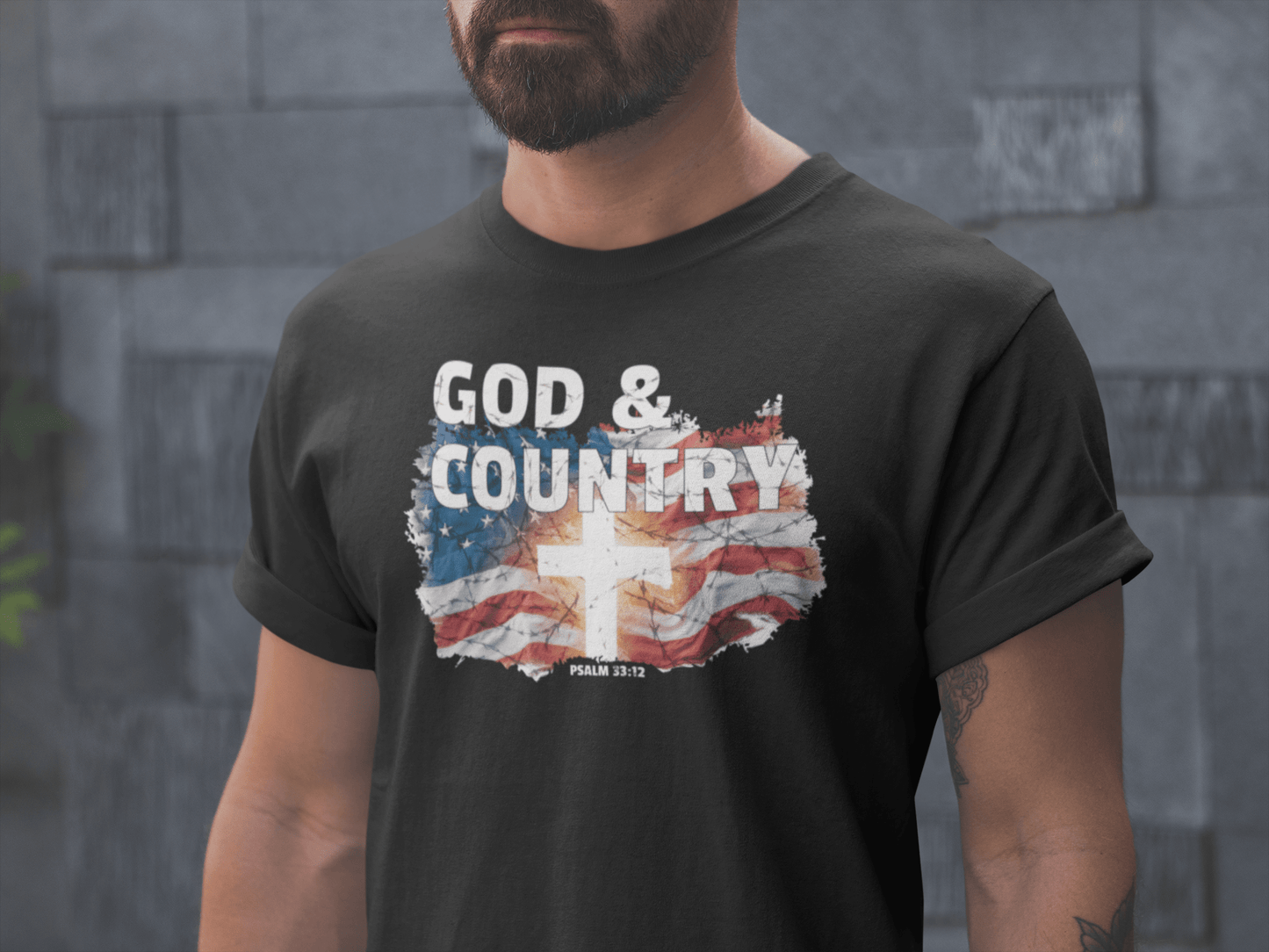 God & Country T-Shirt - Inspired by Psalm 33:12