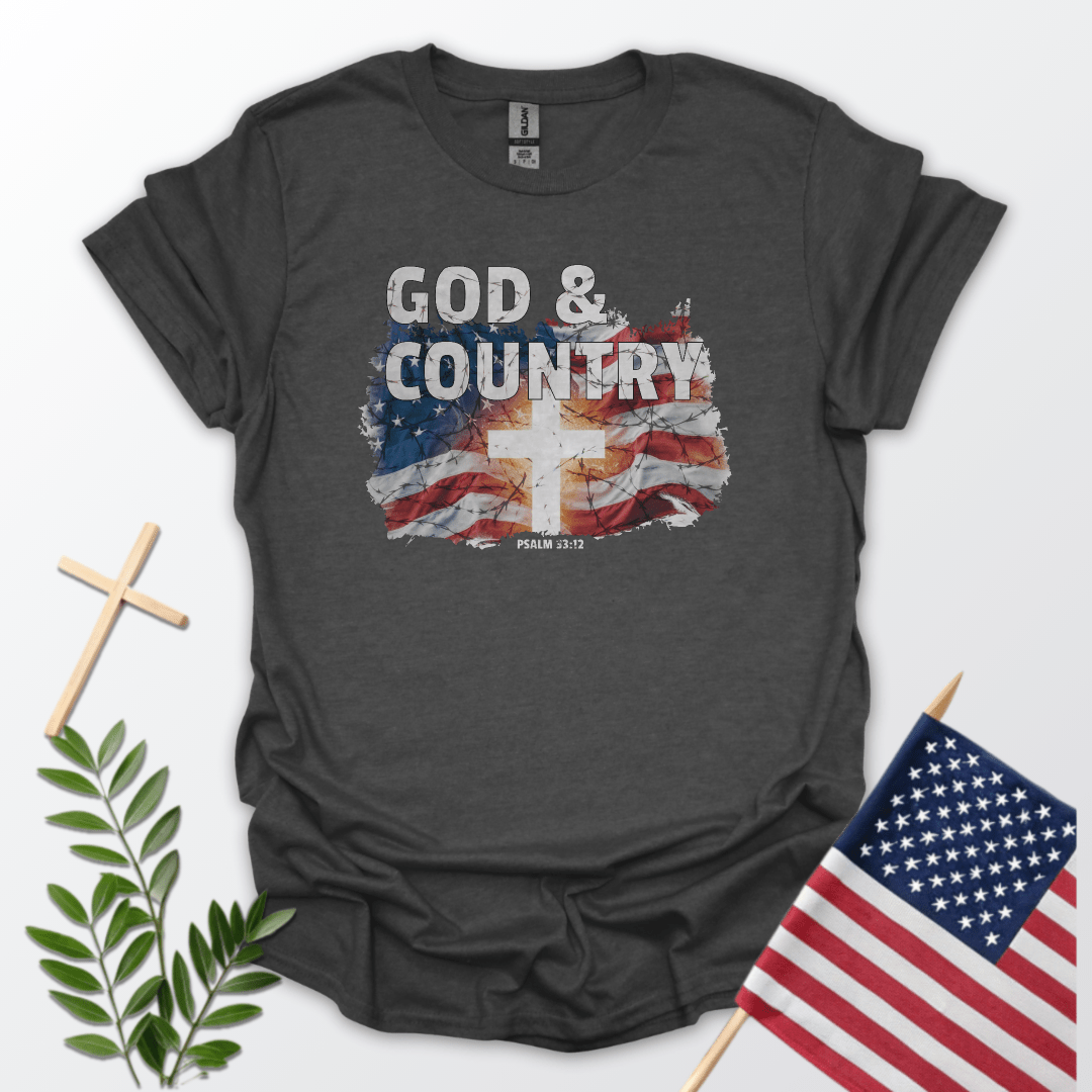 God & Country T-Shirt - Inspired by Psalm 33:12
