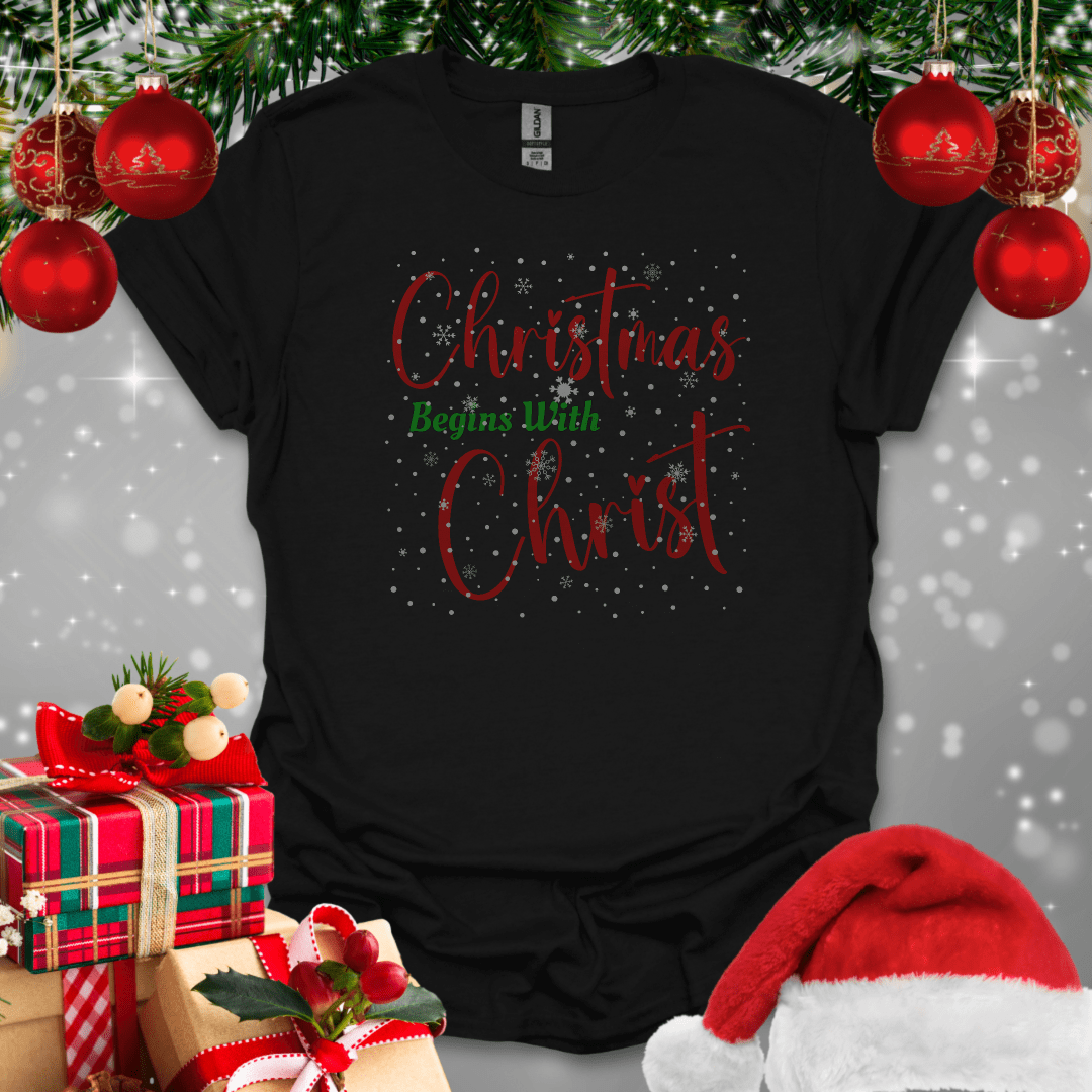Christmas Begins With Christ Unisex T-shirt