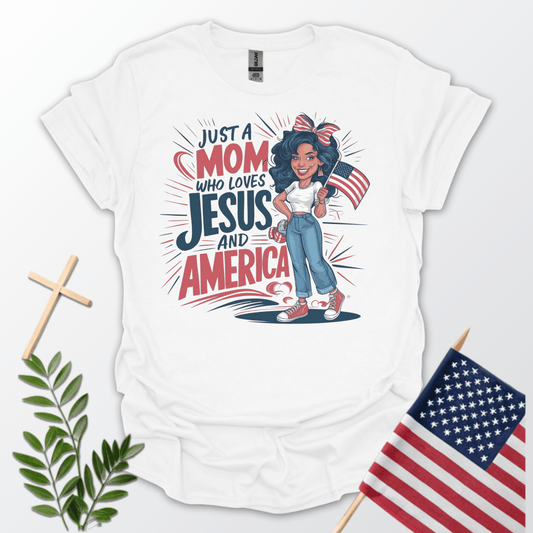 Just A Mom Who Loves Jesus and America-Black