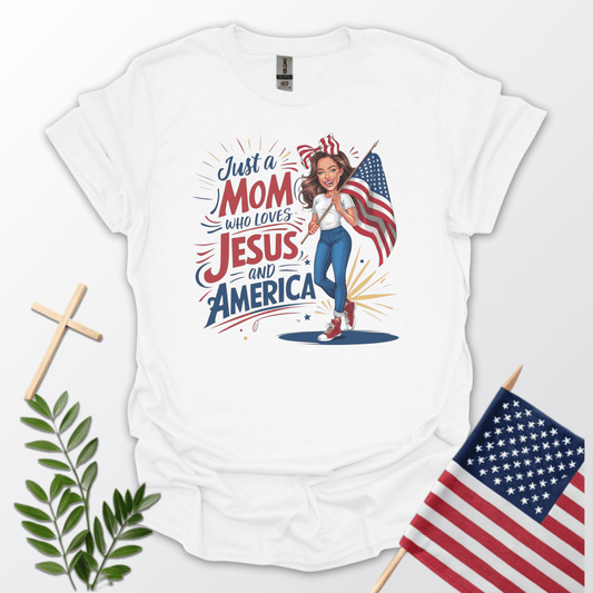 Just a Mom Who Loves Jesus and America Brunette