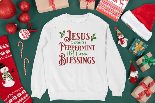 Jesus Peppermint Blessings Sweatshirt