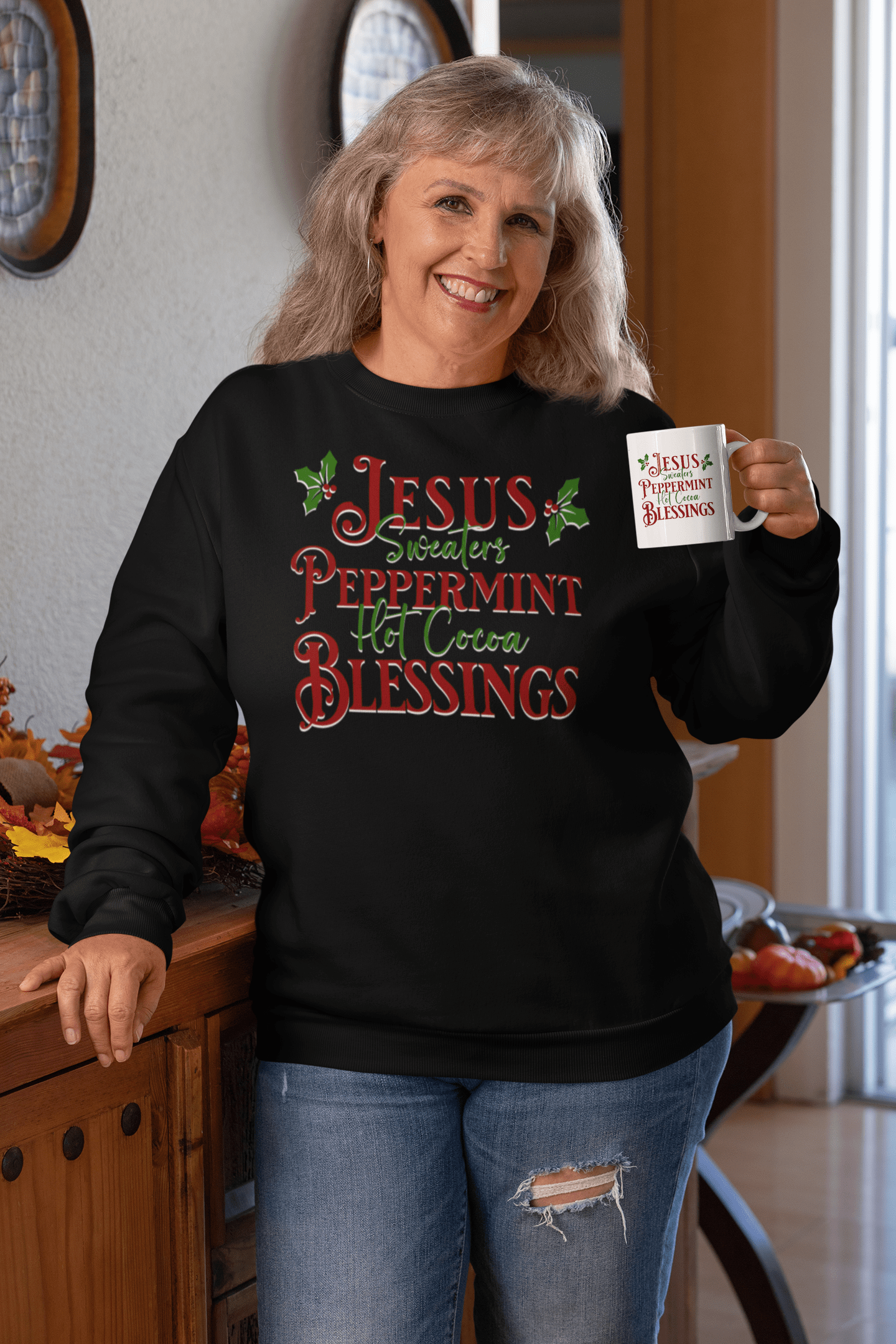 Jesus Peppermint Blessings Sweatshirt