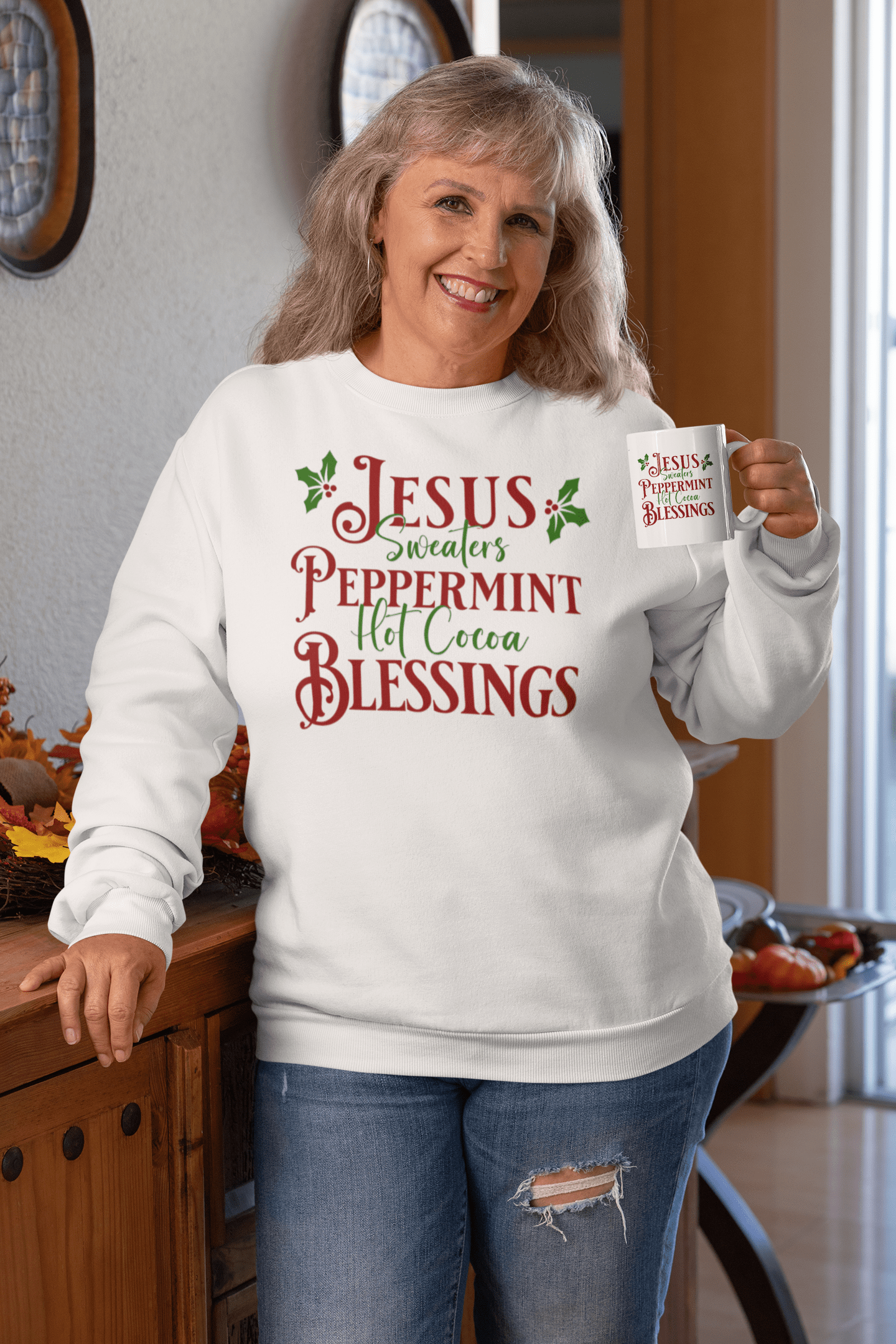 Jesus Peppermint Blessings Sweatshirt