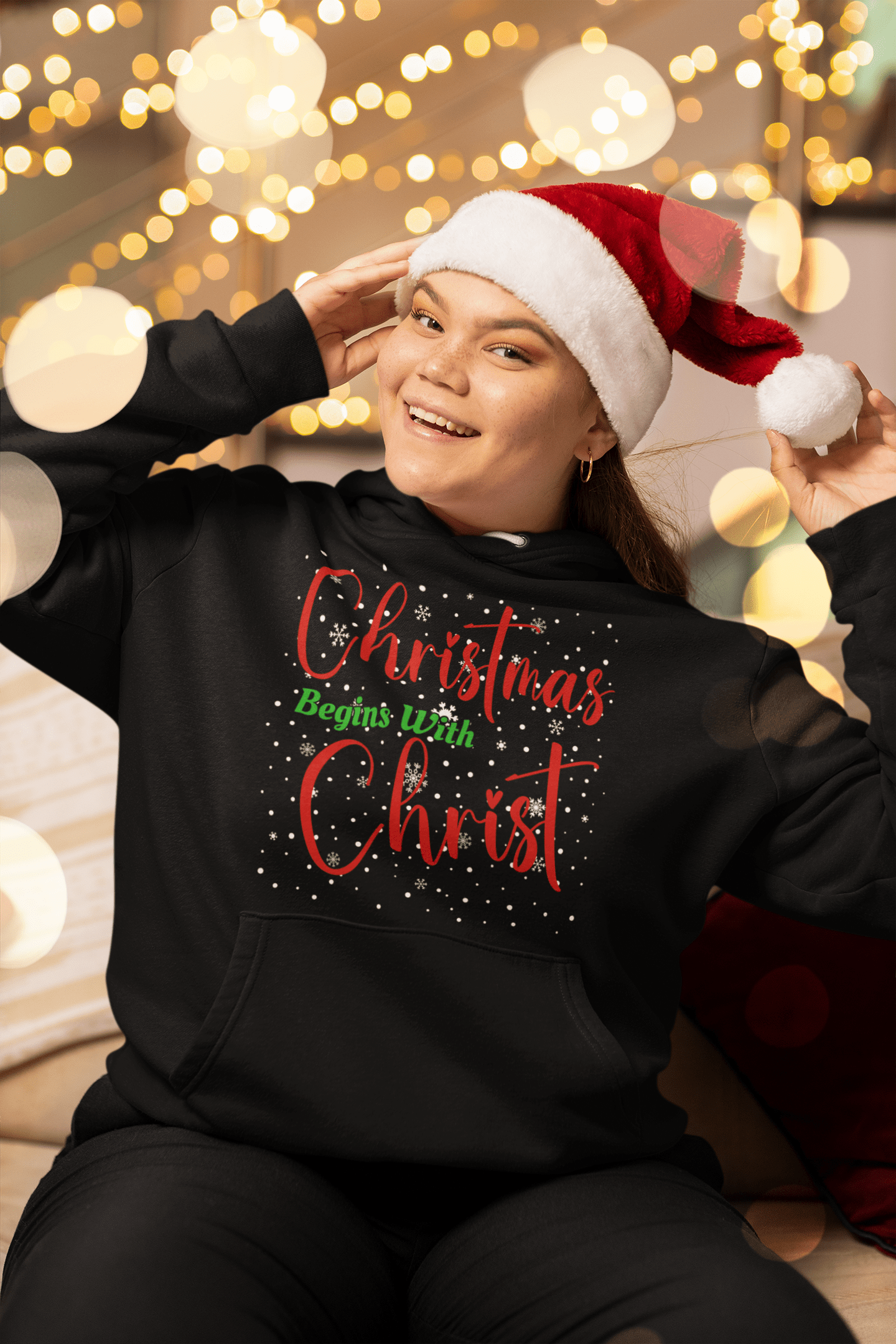 Christmas Begins With Christ Unisex Sweatshirt