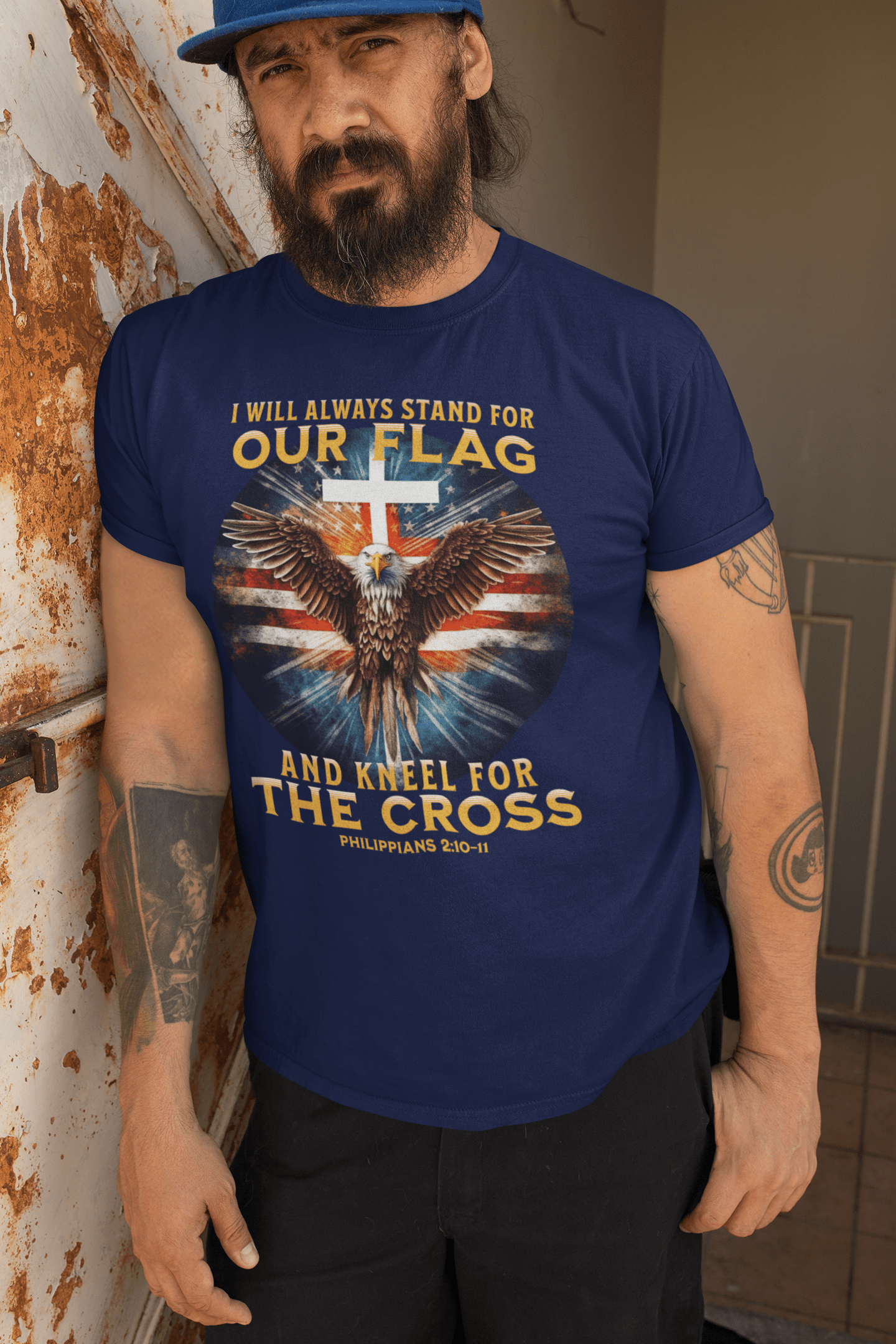 Stand For Our Flag, Kneel For The Cross Unisex T-shirt