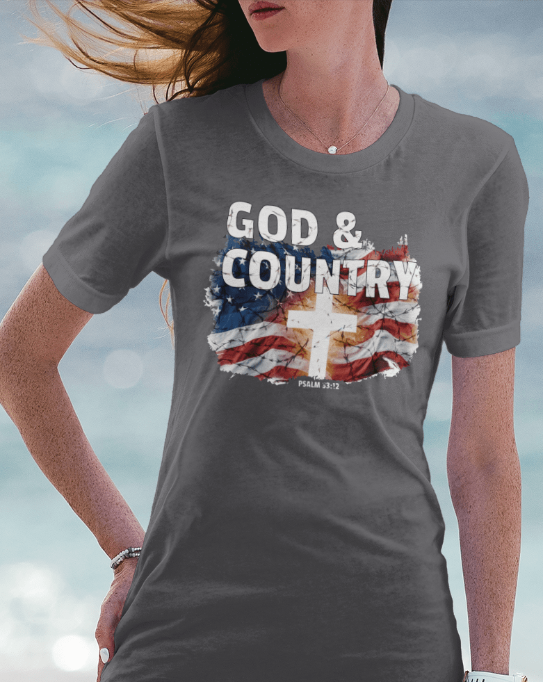 God & Country T-Shirt - Inspired by Psalm 33:12